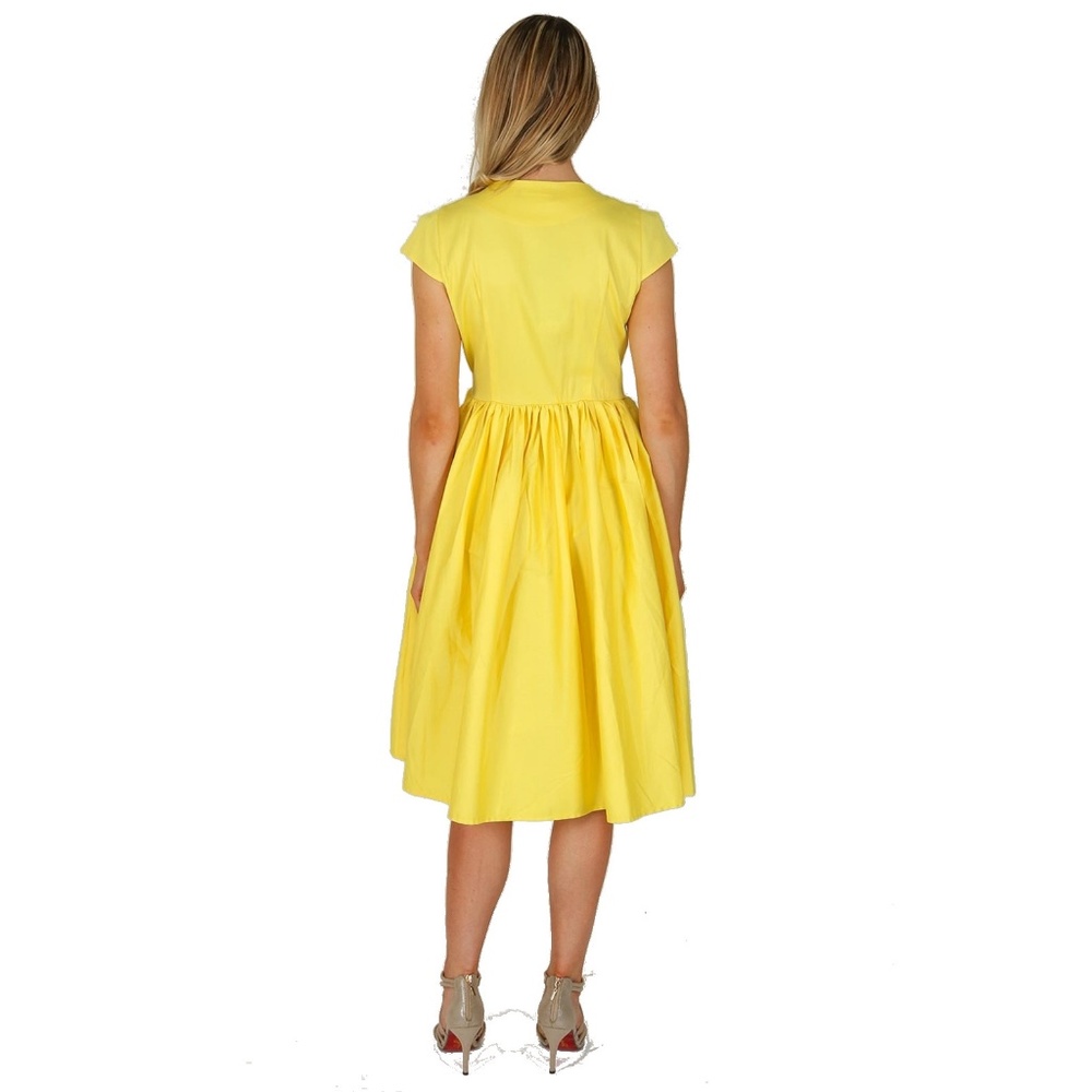 nwot collectif rockabilly yellow dress size 6 s - Picture 3 of 9